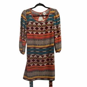 NWT Aztec print shift dress